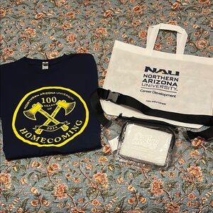 NAU 100 Years Homecoming 2024 T-Shirt Tote Bag and Fanny Pack Northern Arizona